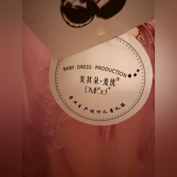 Pink Lace Maxi Dress Sz 2/4 - Picture 8 of 10